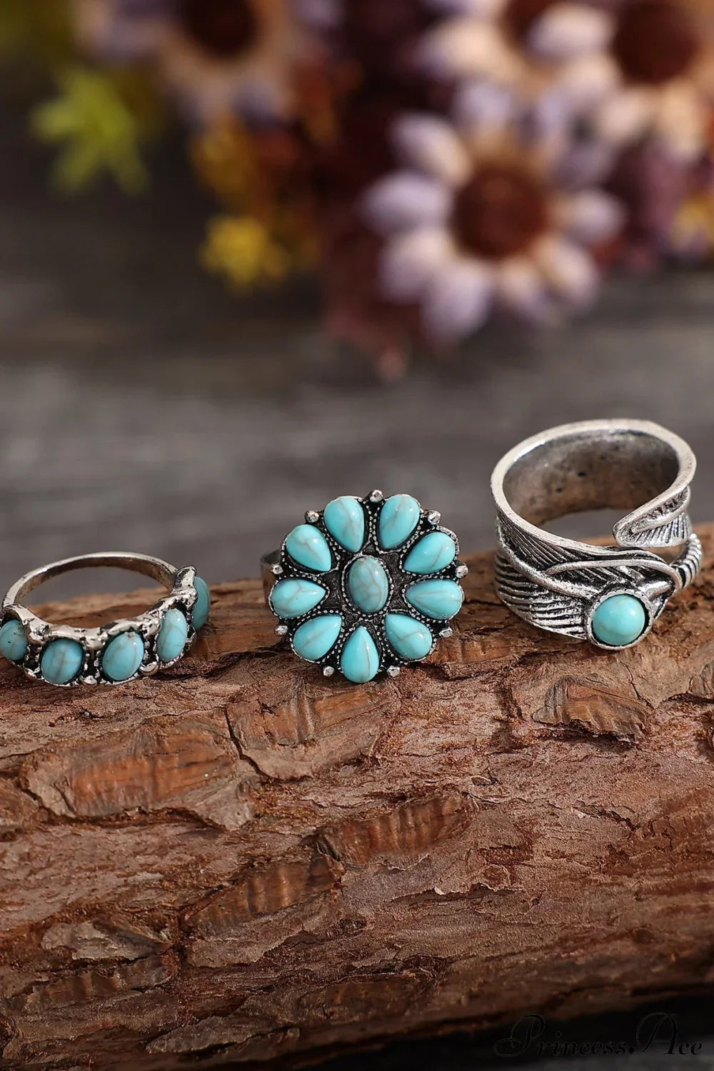 5 pièces Bague bohème ancienne, élégante et raffinée