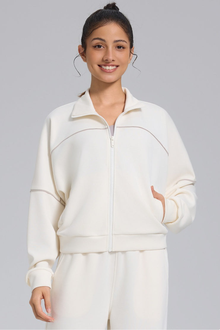 Zip Cardigan Loose Athletic Outdoor Yoga Long Sleeve Jacket