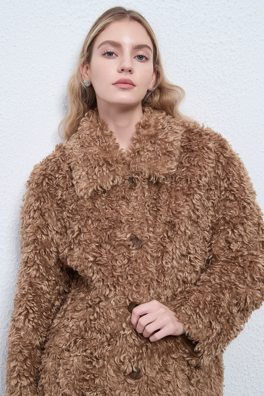 Solider warmer Mantel mit Knopfleiste und Kerbkragen