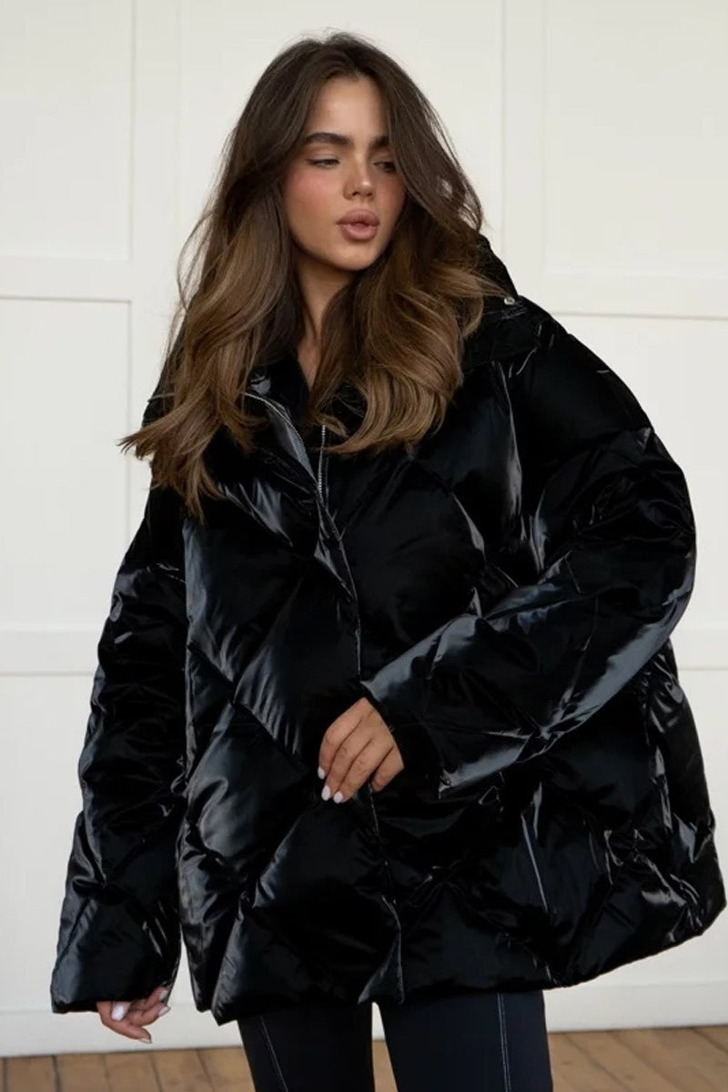 Loose Fit Quilted Cotton Jacket