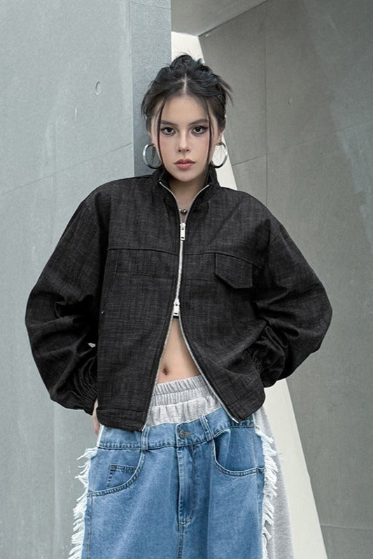 Denim Workwear Lapel Jacket