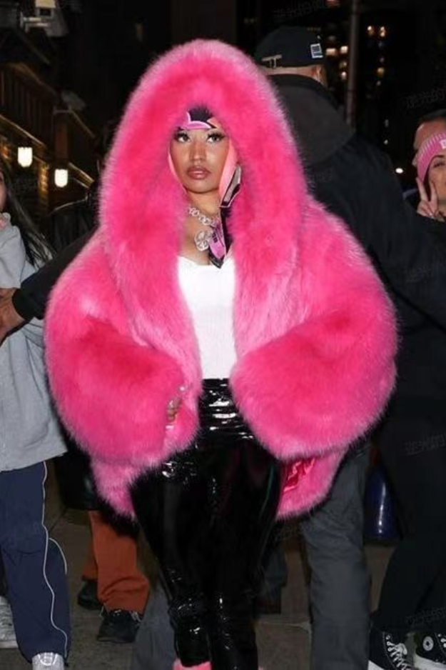 Fur Fox Trim Hooded Thick Warm Chic Coat