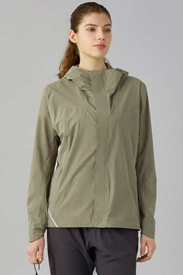 Veste à capuche doublée en polaire coupe-vent