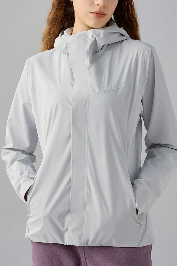 Veste à capuche doublée en polaire coupe-vent