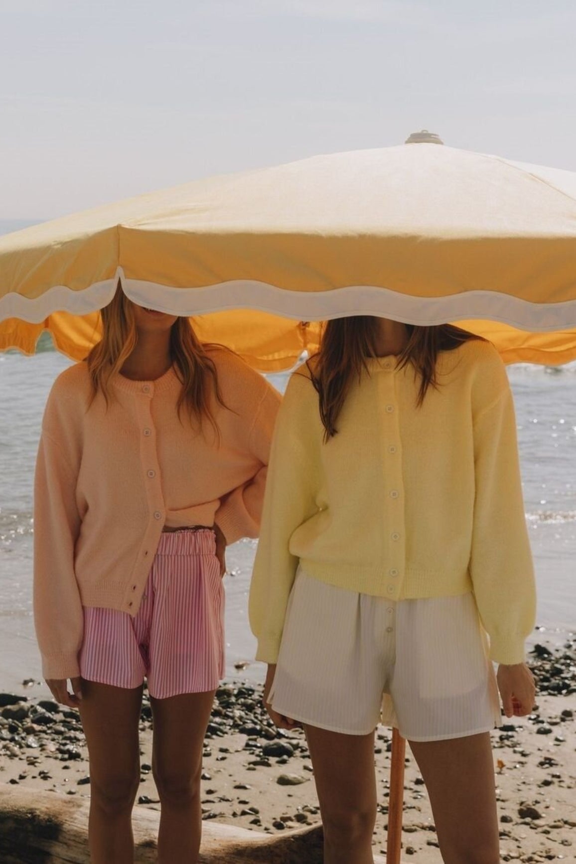 Cardigan tricoté à manches longues boutonné uni décontracté