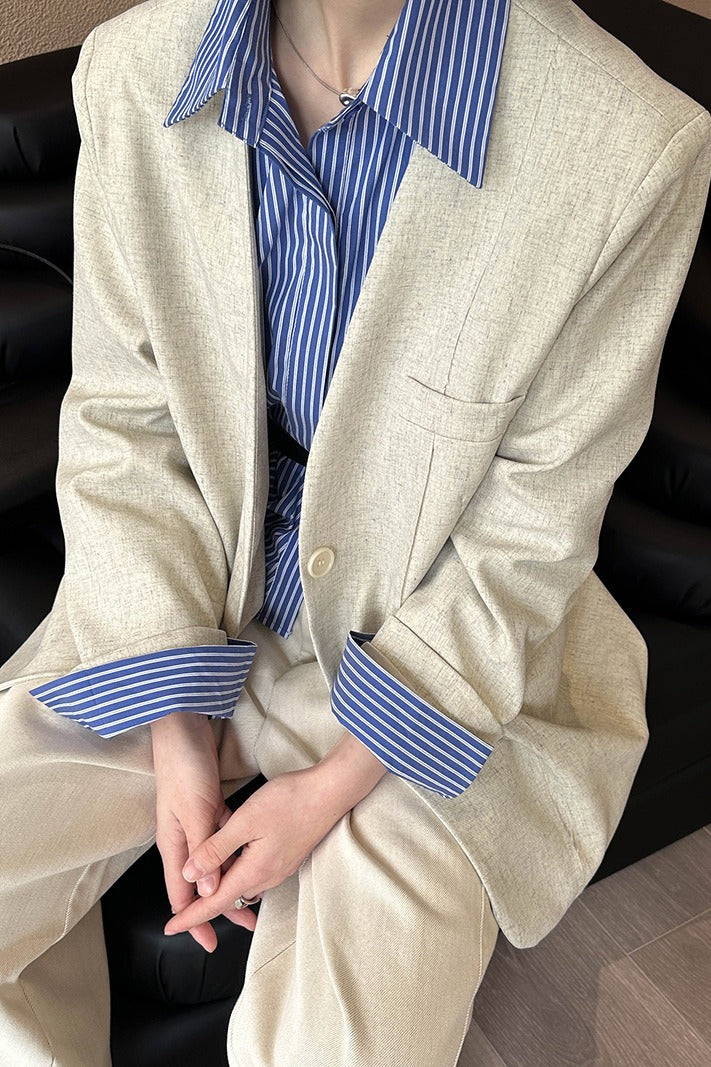 Blazer informal con escote en V