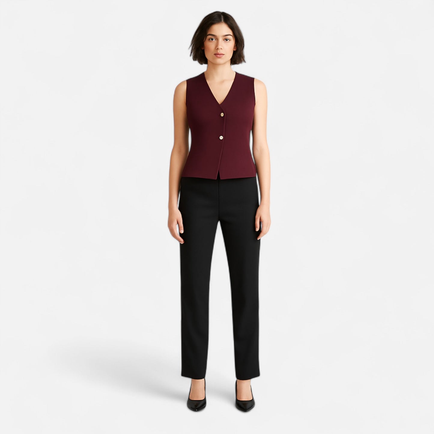 Viventi | Top Sans Manches Court en Maille pour Femme – Silhouette Moderne, Élégance Décontractée