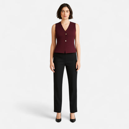 Viventi | Top Sans Manches Court en Maille pour Femme – Silhouette Moderne, Élégance Décontractée