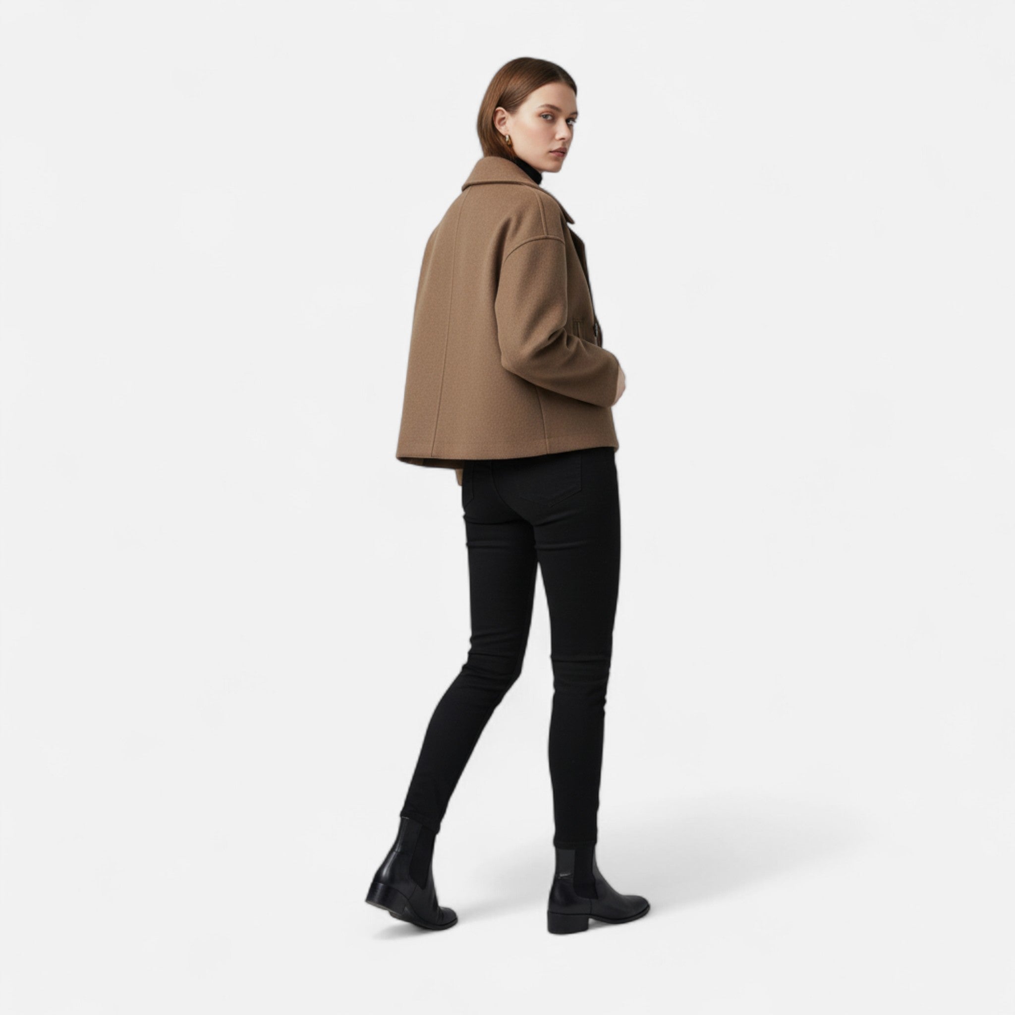 Veroux Mode Manteau en laine croisé Femme