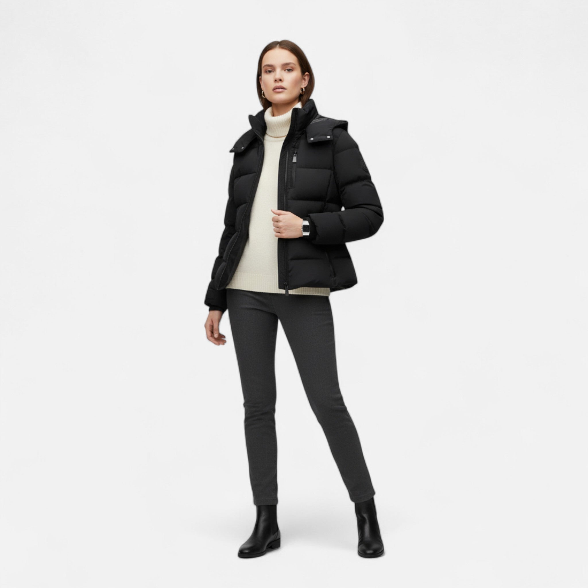 Veroux Mode Doudoune ceinturée déperlante Femme