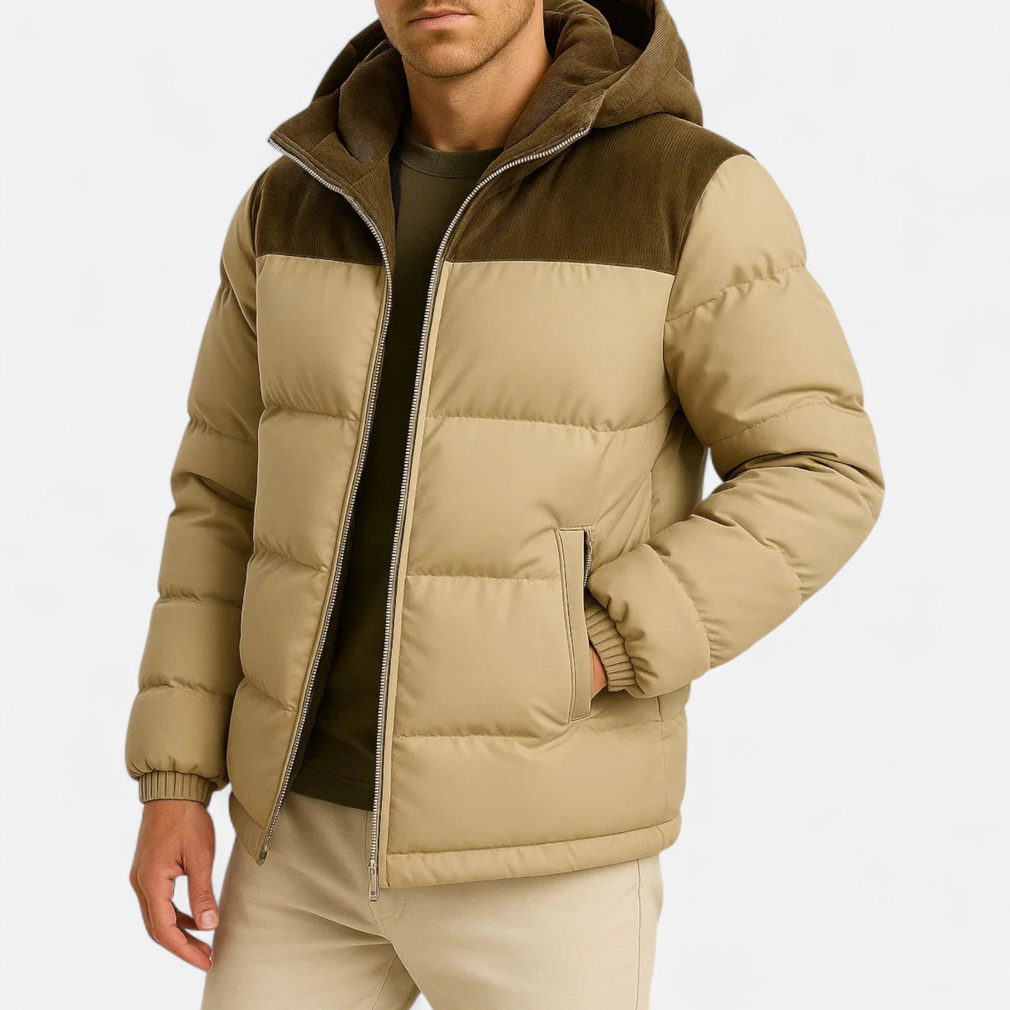 Veroux Mode Doudoune légère à capuche Homme