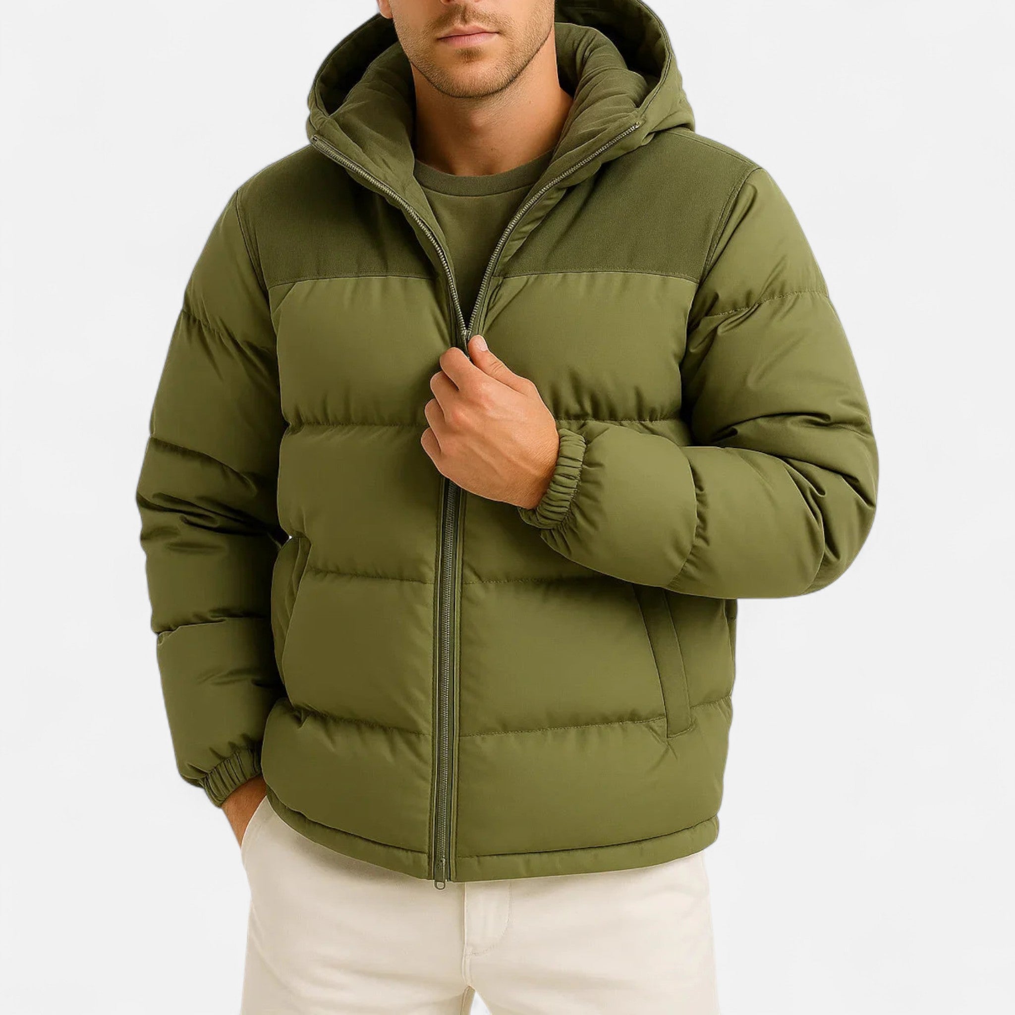 Veroux Mode Doudoune légère à capuche Homme