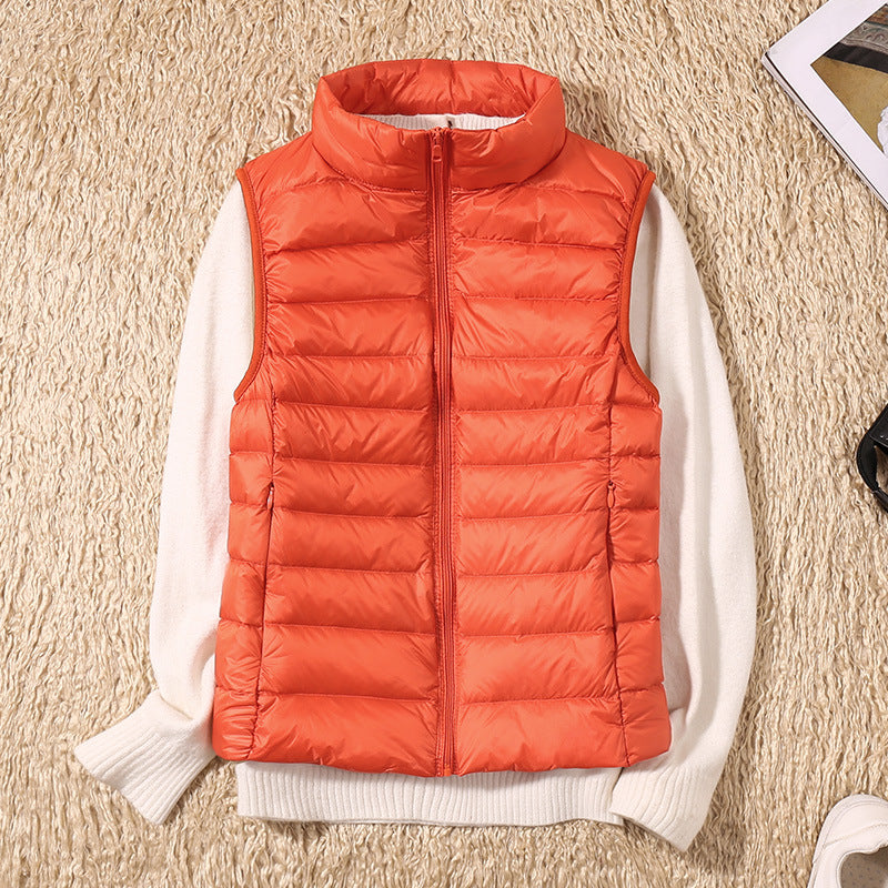 Gilet matelassé femme col montant sans manches