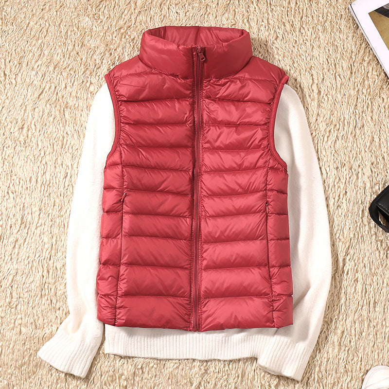 Gilet matelassé femme col montant sans manches