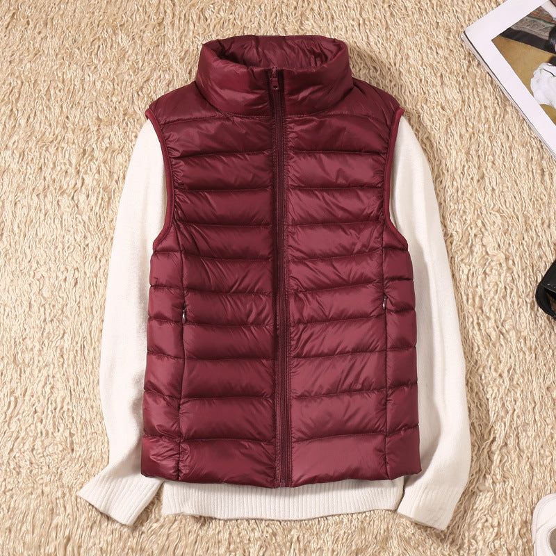 Gilet matelassé femme col montant sans manches