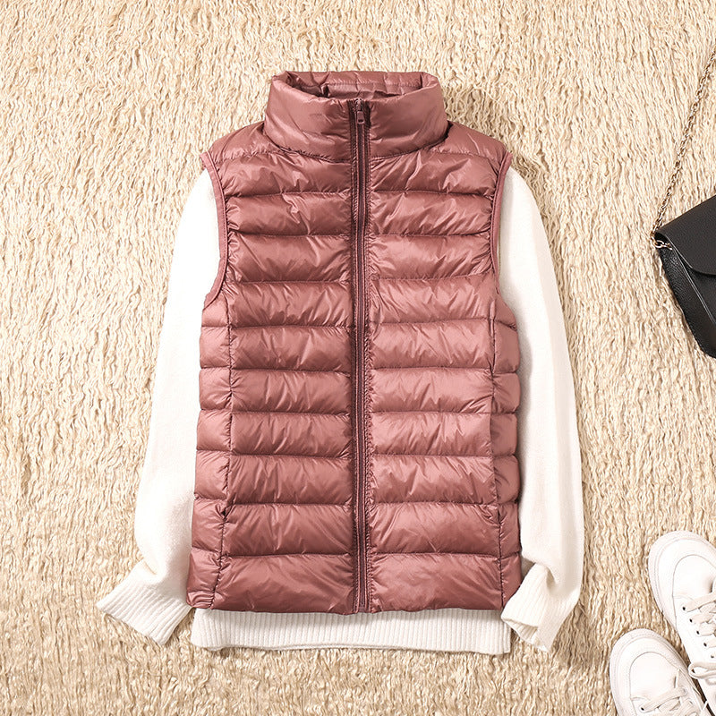 Gilet matelassé femme col montant sans manches