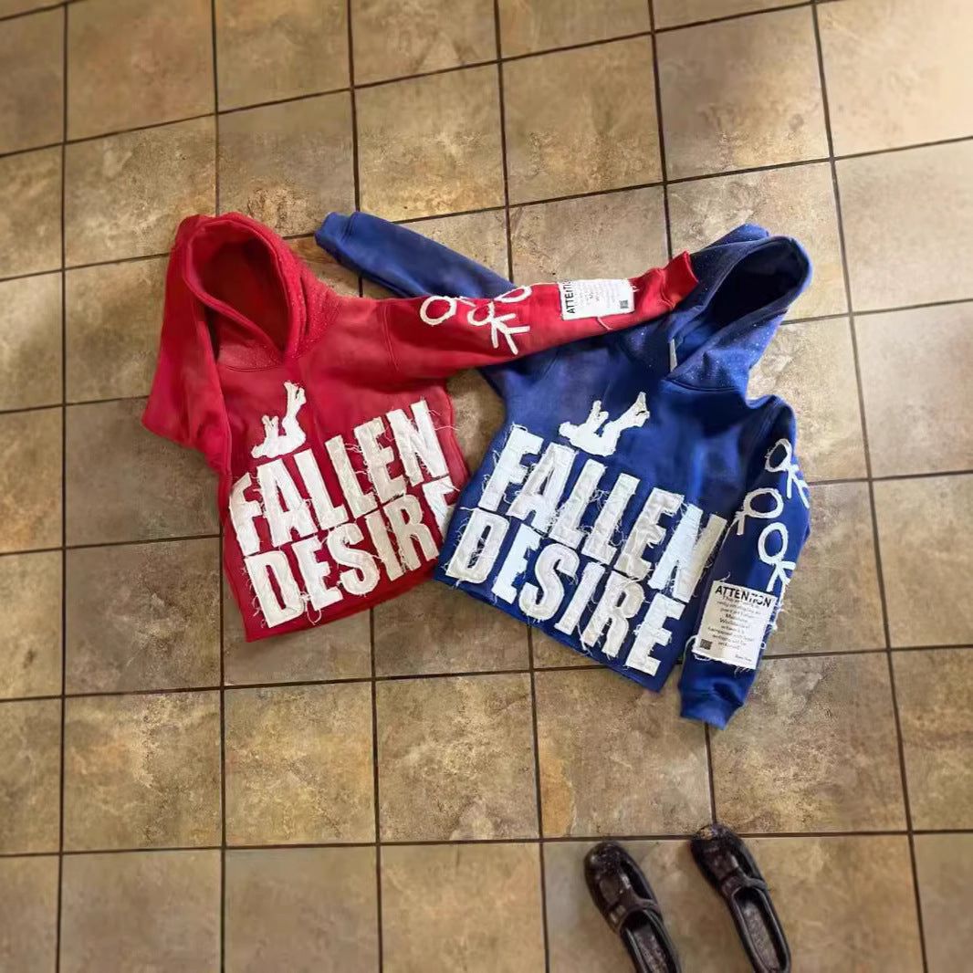 Retro volná mikina s 3D potiskem puntíků