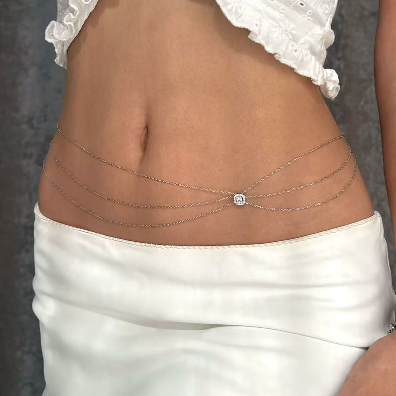 Sparkling Rhinestone Sexy Waist Body Chain