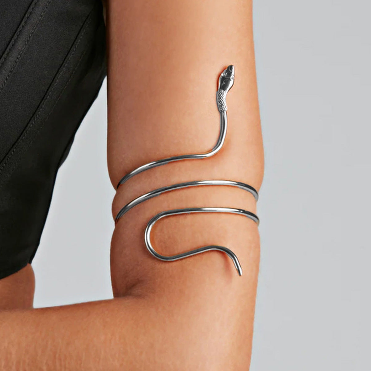 Twisted Wrap Snake Open Bracelet