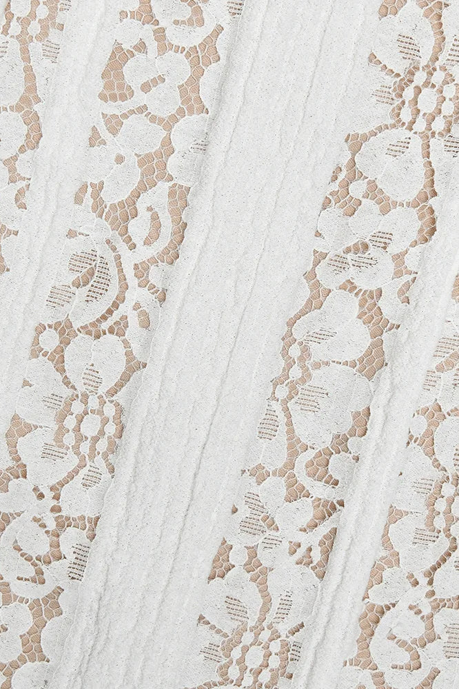 Schulterfreies Spitzen-Körperbetontes Boho-Kleid