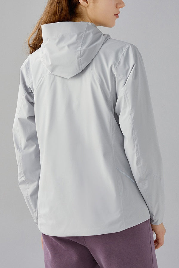 Veste à capuche doublée en polaire coupe-vent