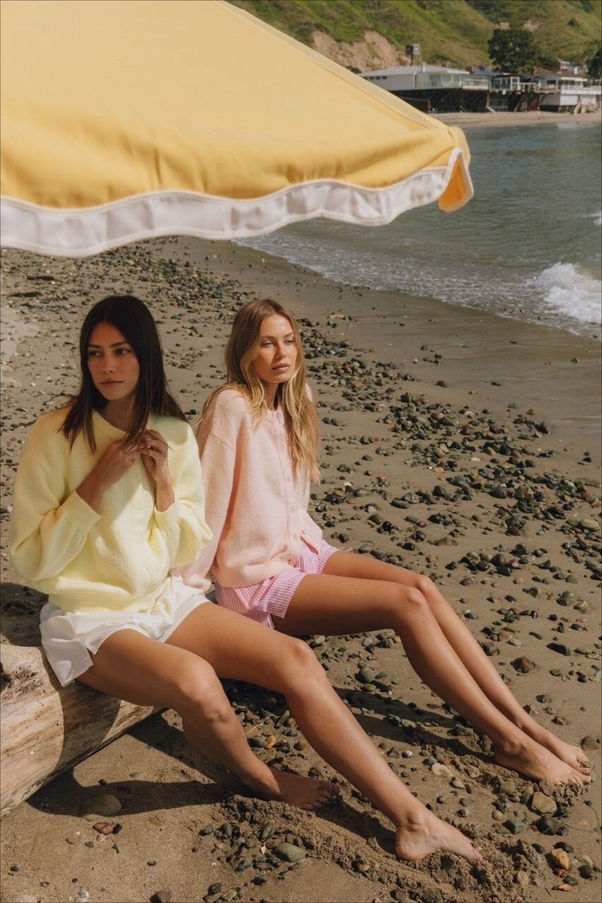 Cardigan tricoté à manches longues boutonné uni décontracté