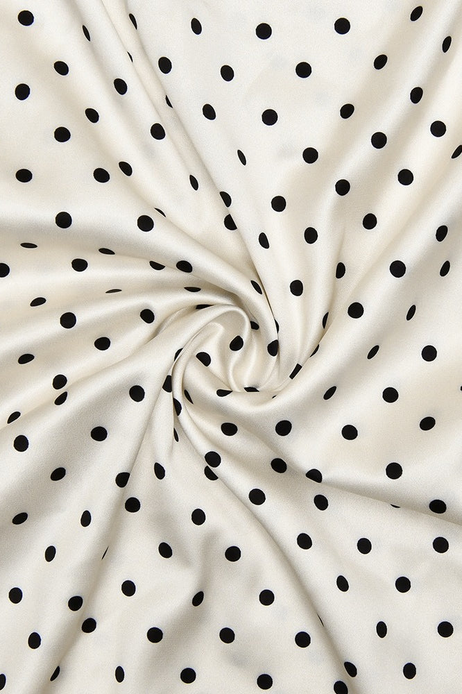 Vestido largo ajustado bohemio con tirantes y lunares