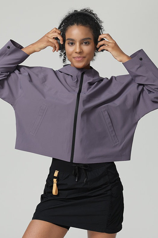 Wasserdichte Windjacke mit lockerem Schnitt