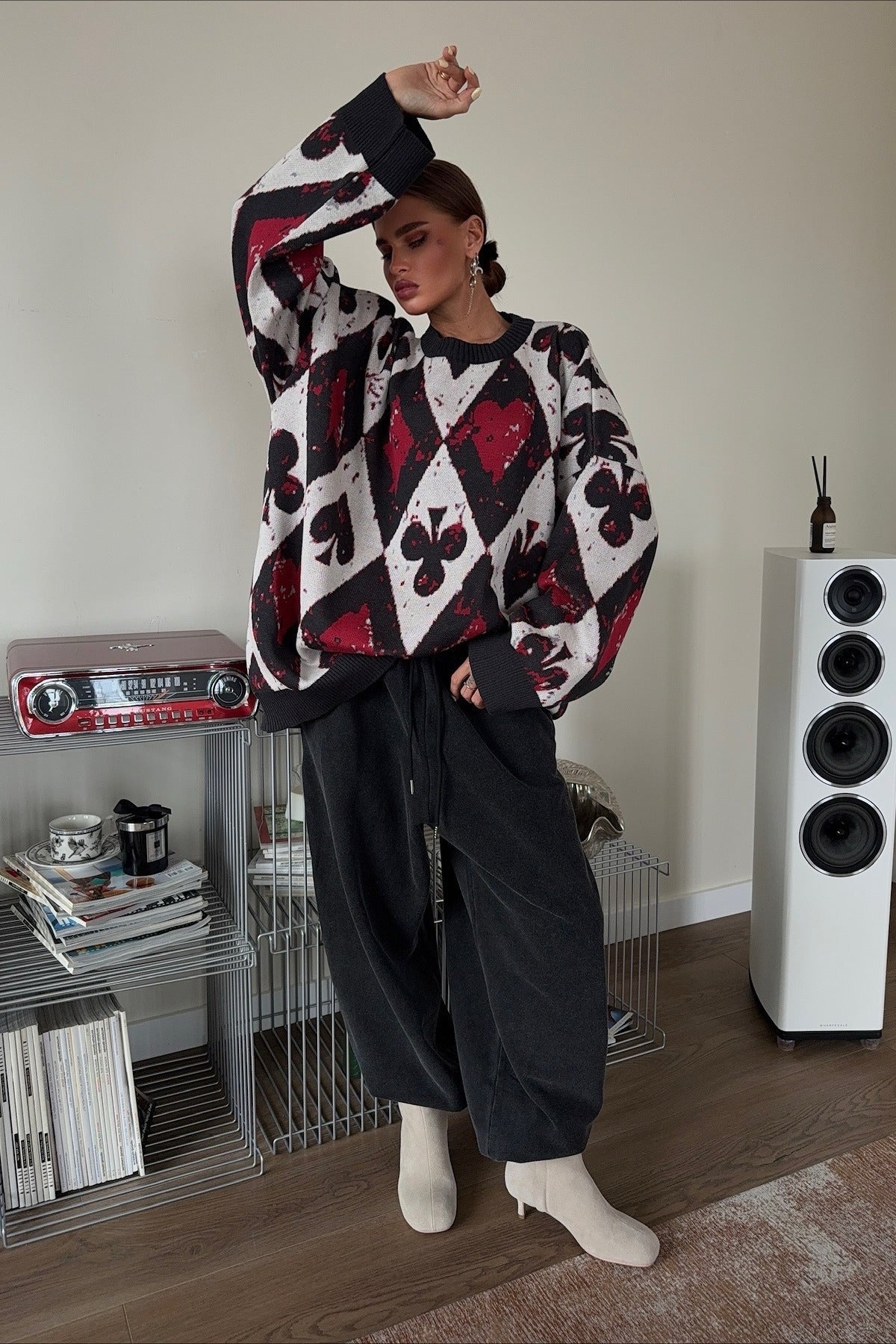 Plaid Gothic Y2K Edgy Trendy Knit Sweater