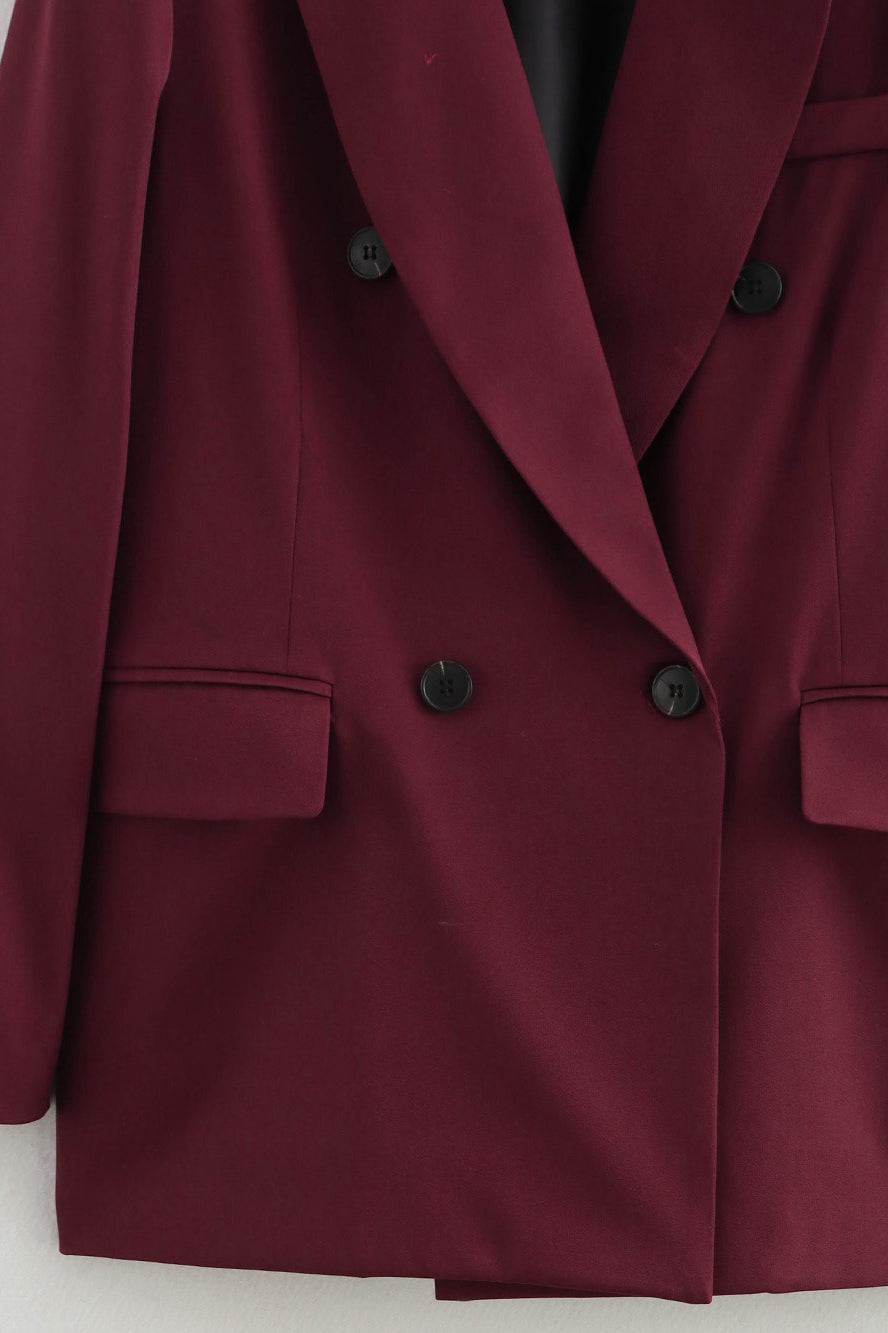 Oversized Wide Lapel Structured Blazer