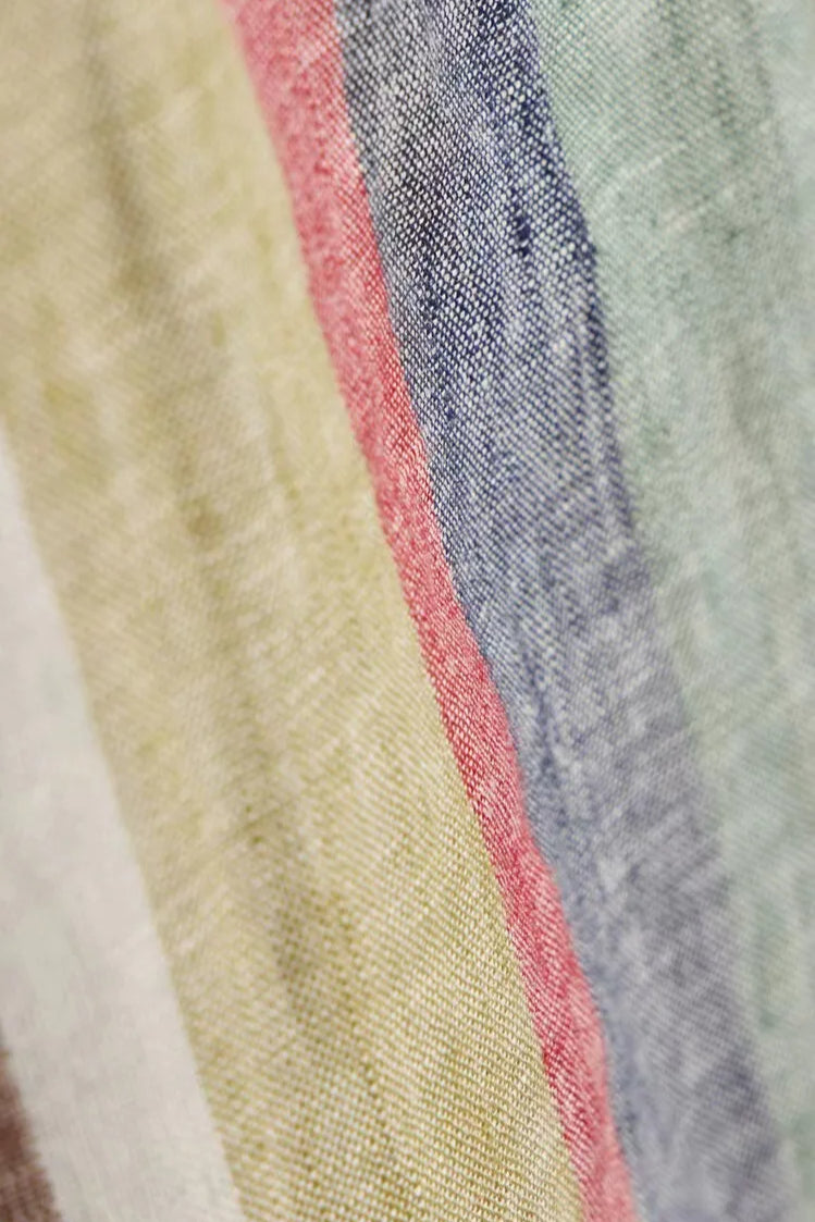 Vestido Boho com Alças Listradas Estampadas