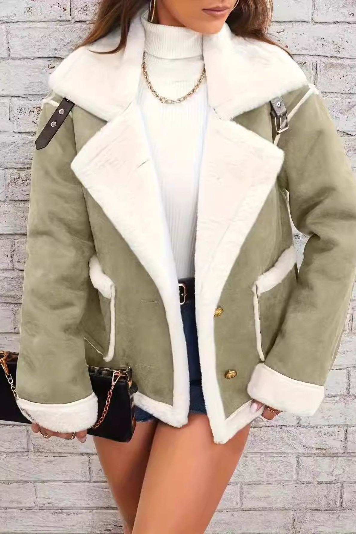 Collared Plush Warm Casual Winter Coat