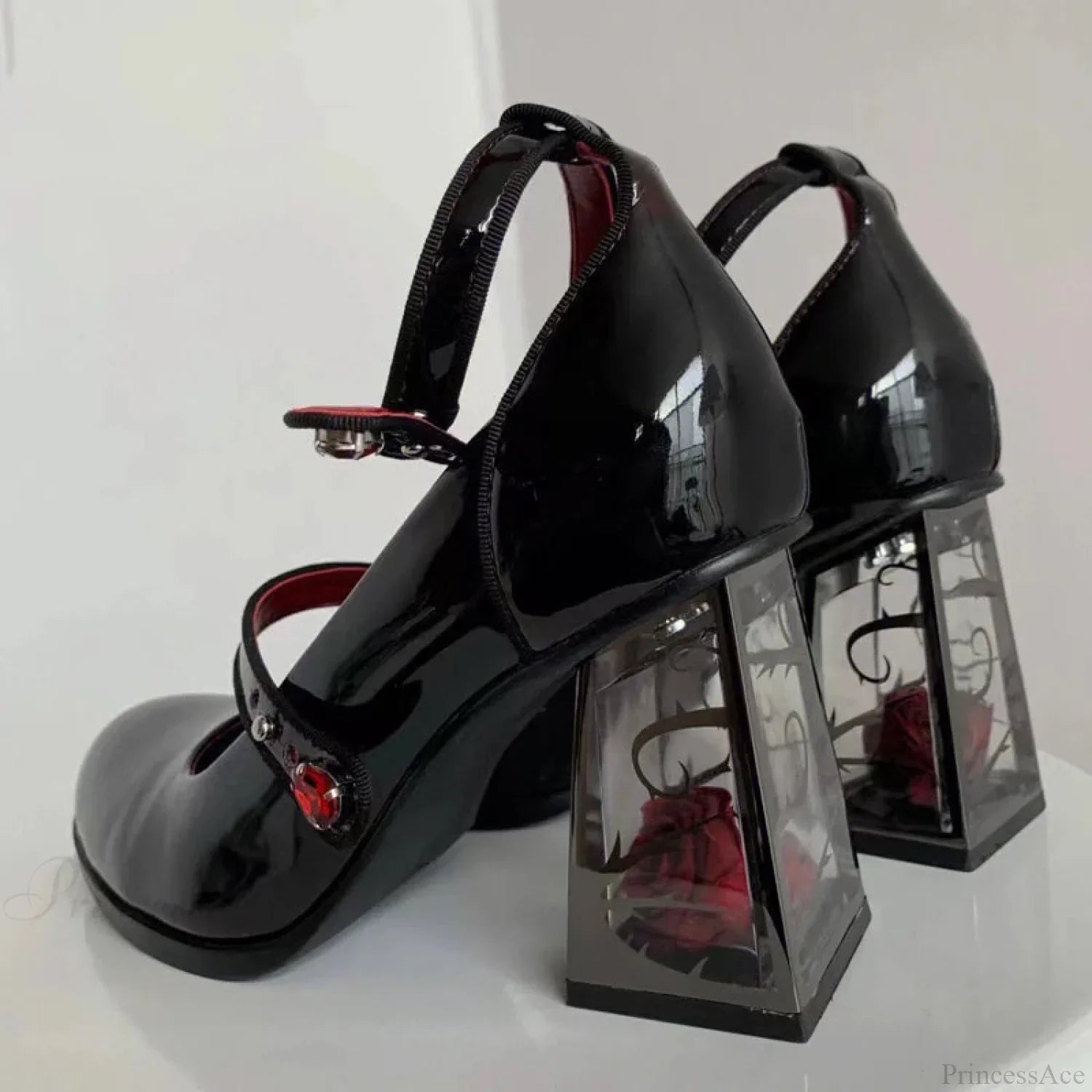 Ankle Band Mary Jane Punk Gothic Tall Heel