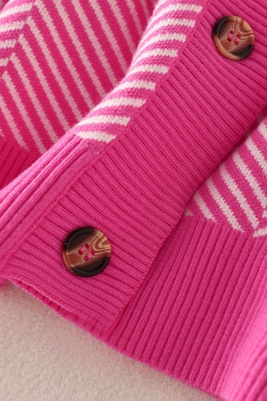 Langärmliger weiter Strickjackenpullover