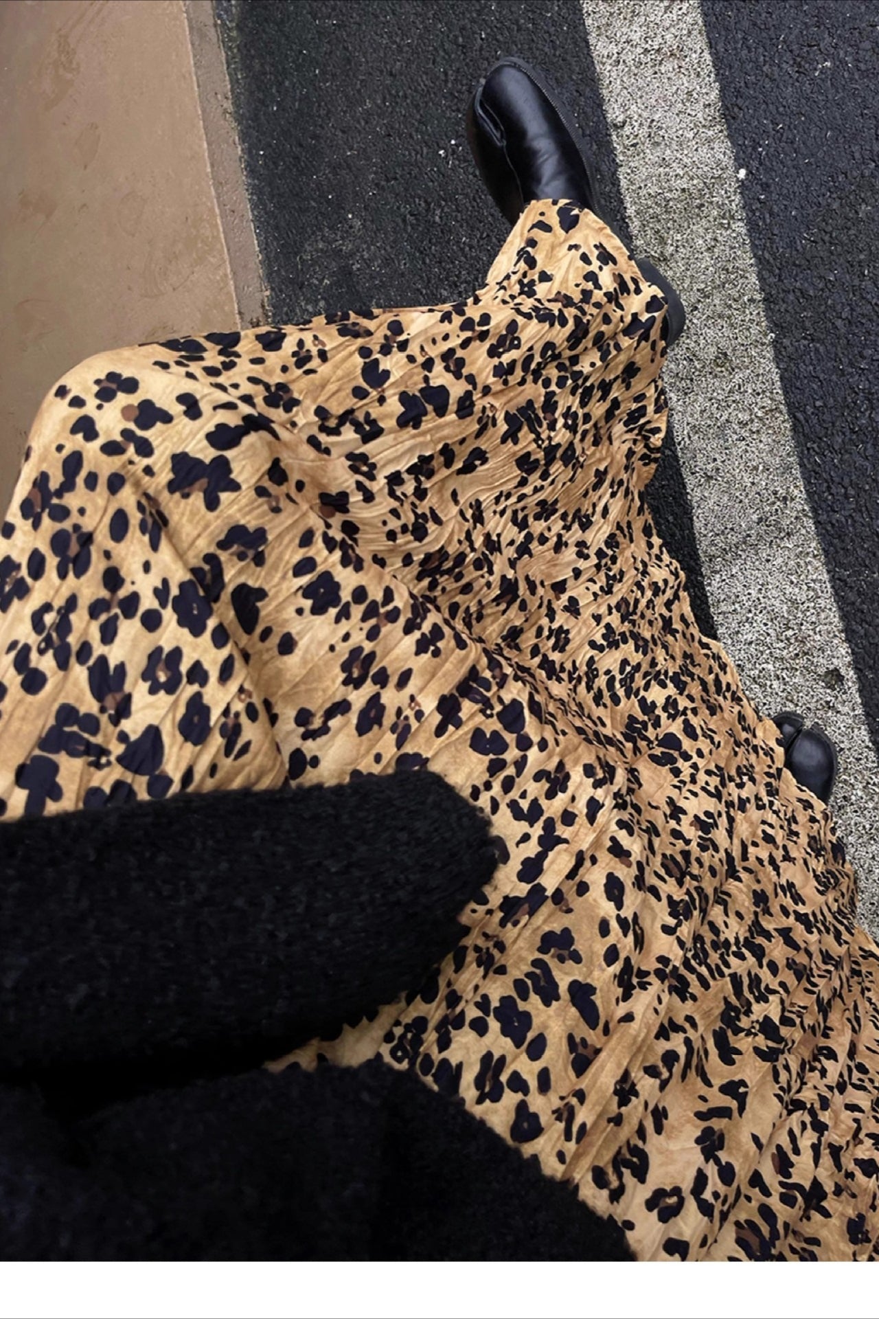 Vintage Leopard Midi Flare Skirt