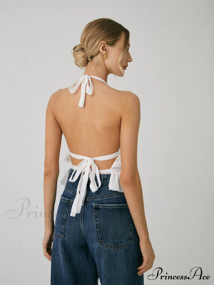 Backless Halter Graceful Tank Top