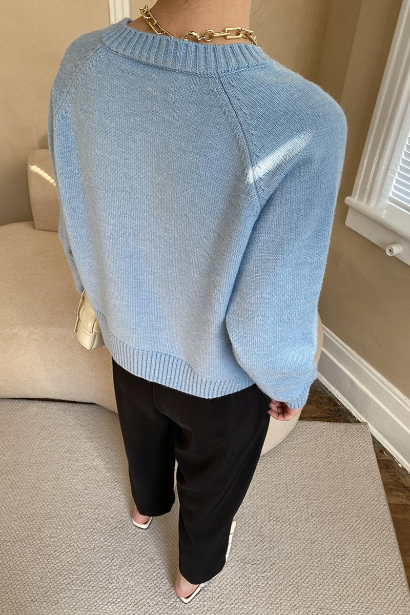 Cárdigan raglán con botones de jade