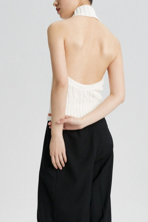 Zopfmuster Häkel-Bustier Oberteil