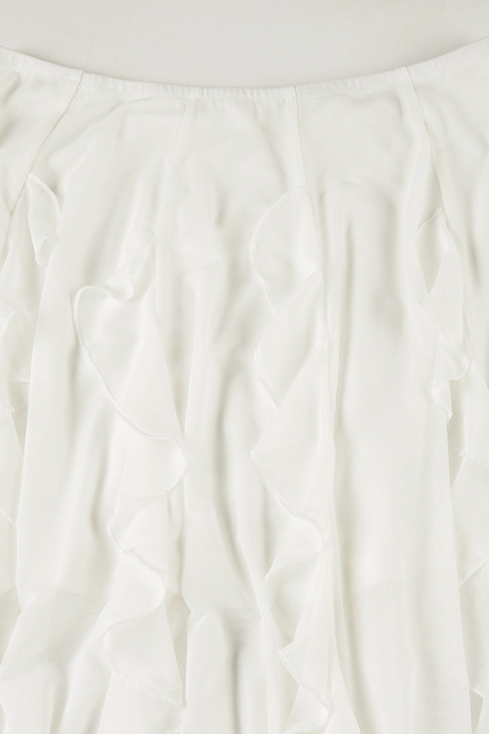 Gonna midi asimmetrica in rete con volant