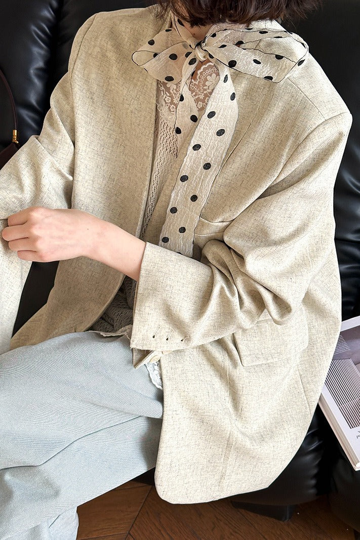 Blazer informal con escote en V