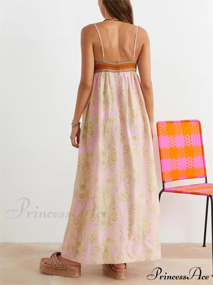 Bosnisches Volkstracht Blumiges Reizvolles Dünnes Träger Midi-Kleid