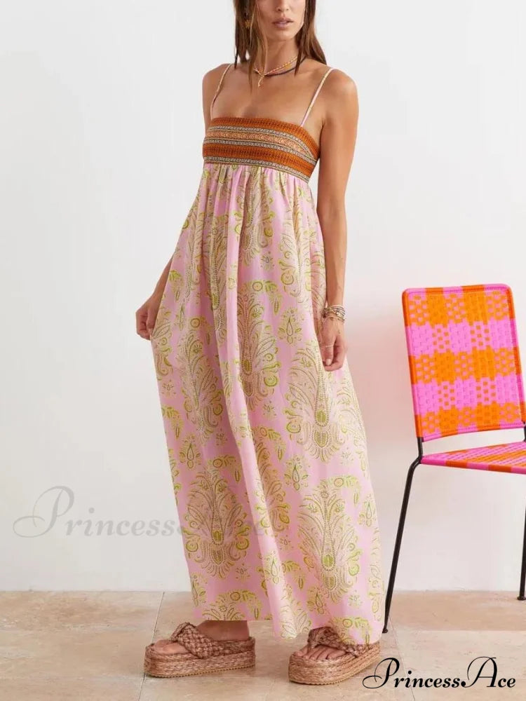 Bosnisches Volkstracht Blumiges Reizvolles Dünnes Träger Midi-Kleid