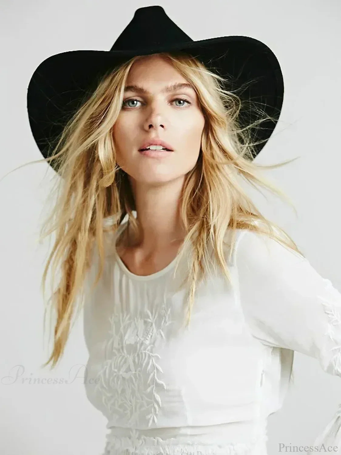 Button Down Hollow Embroidery High Waist Boho Dress