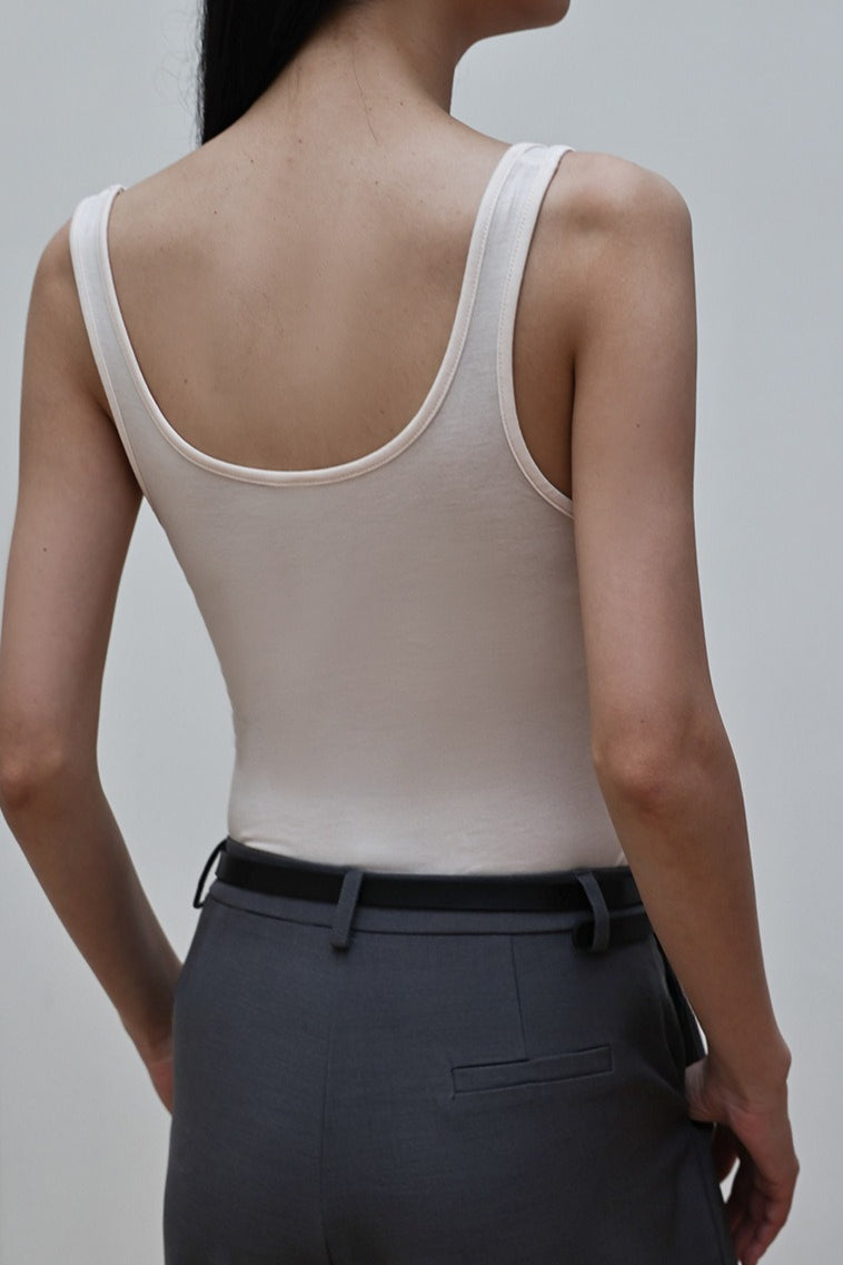 Maglia senza maniche in misto lana