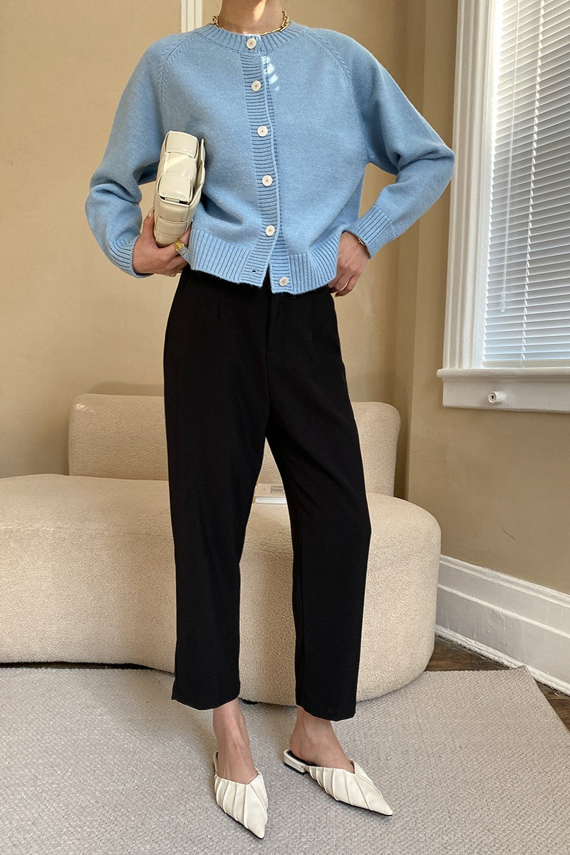 Cárdigan raglán con botones de jade