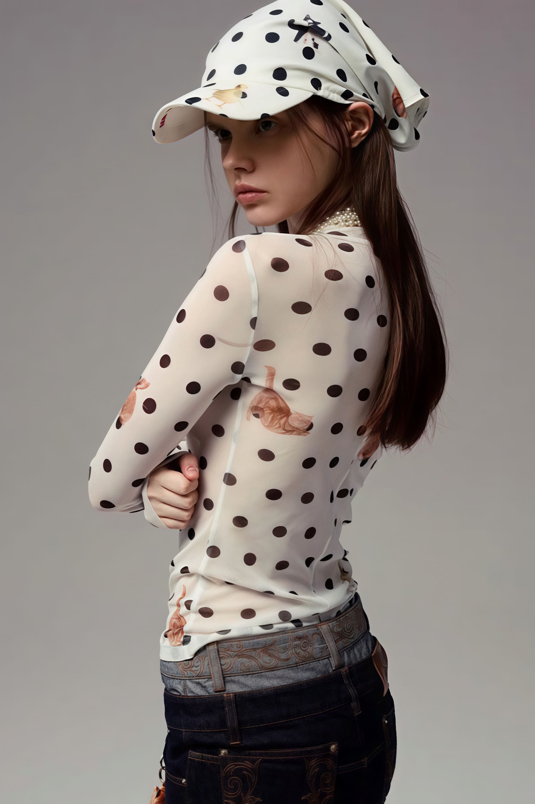 Halenka s krátkou délkou a zvířecím vzorem, úzký střih