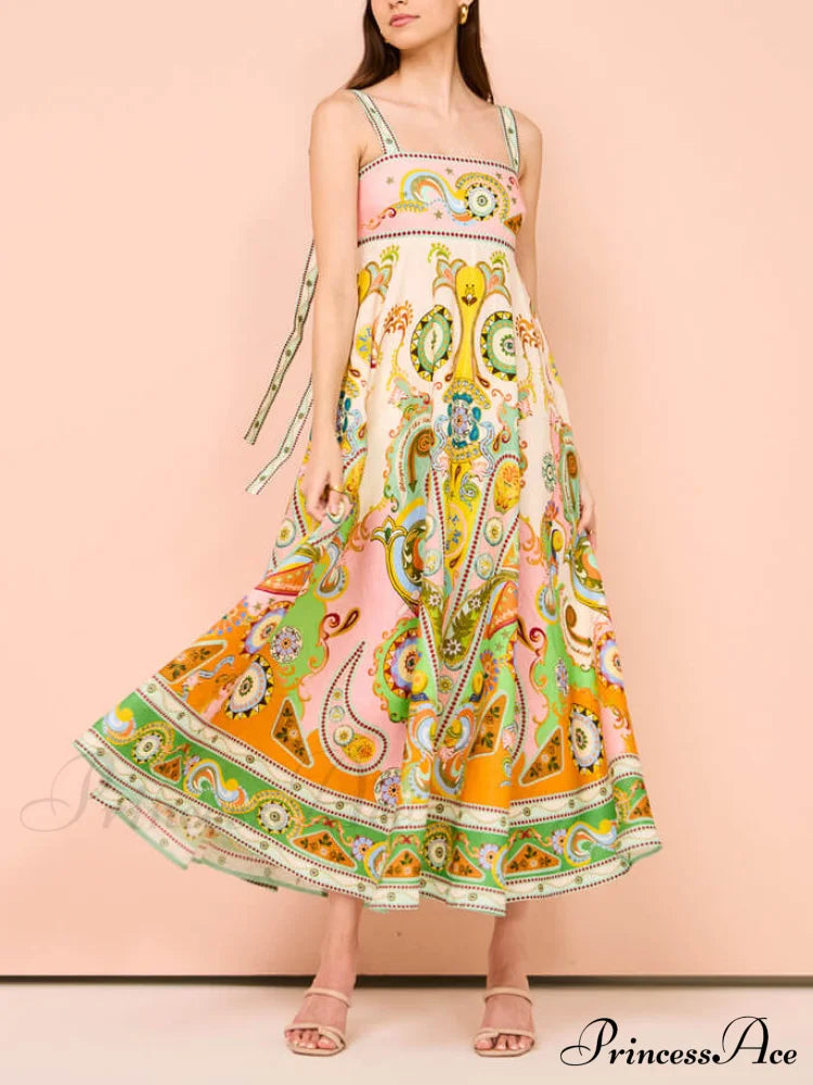 Camisole Einzigartiges Urlaubs Kleid mit Reizendem Muster Madi