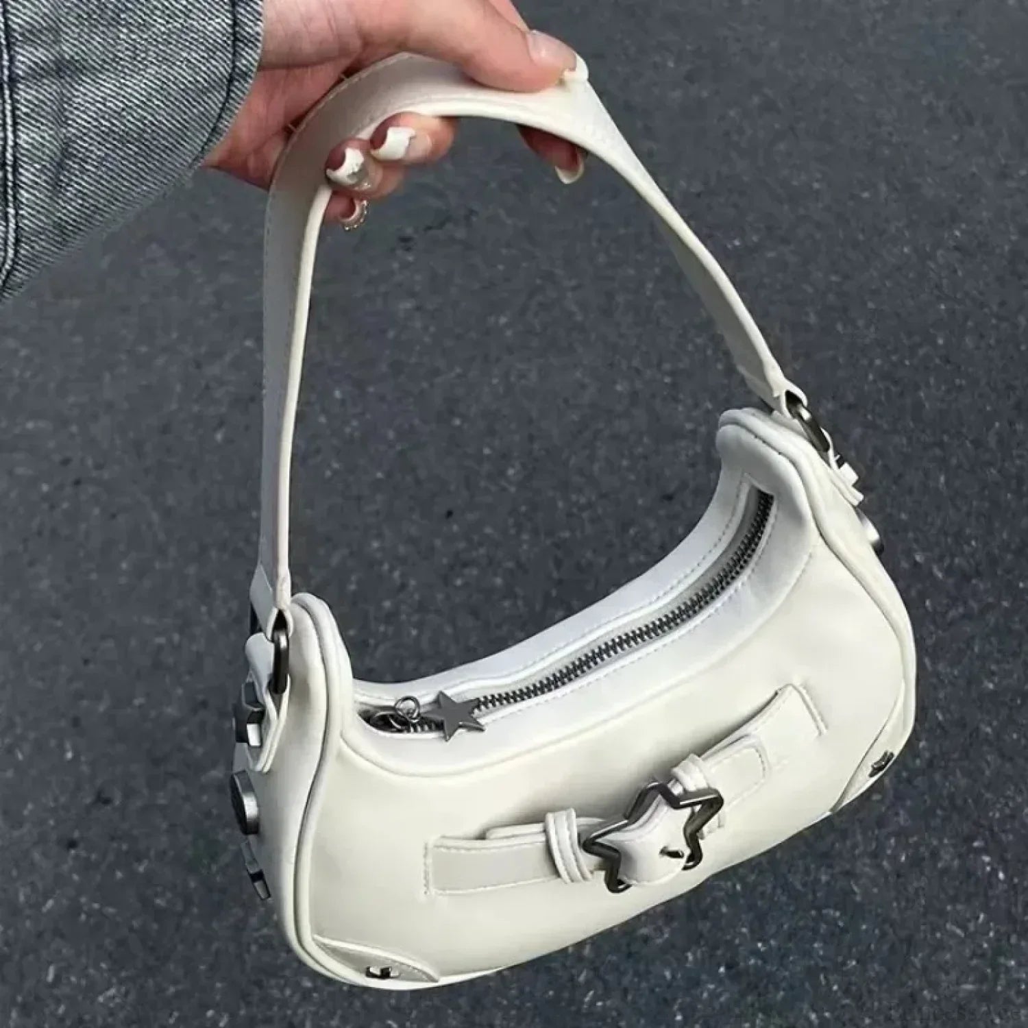 Casual Cute White Star Shoulder Bag