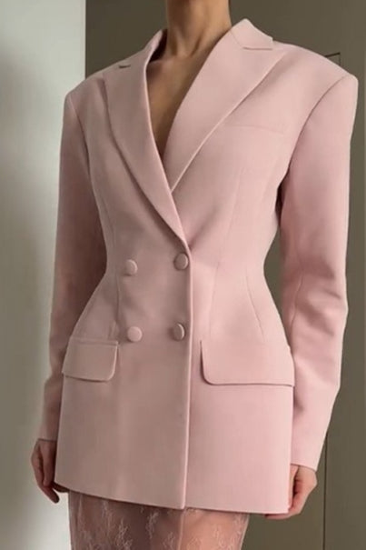 Pink Buttoned Blazer