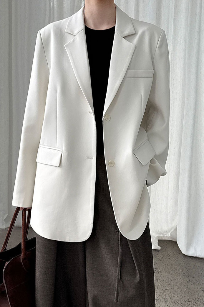 Blazer holgado con abertura trasera